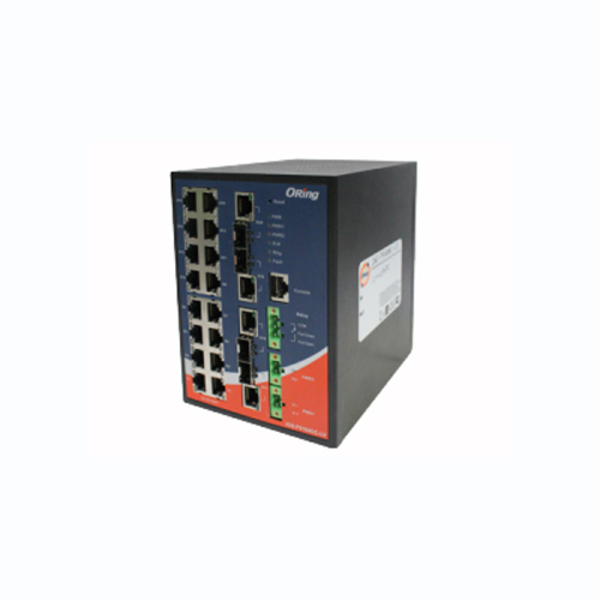 Oring Networking Industrial 20-port managed Ethernet switch w/16x RJ45+ 4x Combo Ports IGS-P9164GC-LV